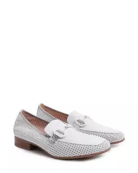 Лоферы, р. 40, цвет Серебряный