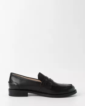 Лоферы, р. 41, цвет Черный/зеленый