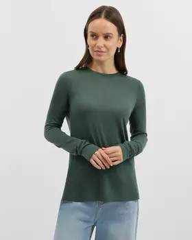 Лонгслив из тенсела с шерстью