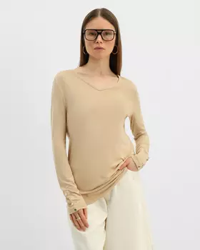 Лонгслив, р. 58, цвет Бежевый