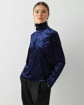 Лонгслив, р. S, цвет Синий