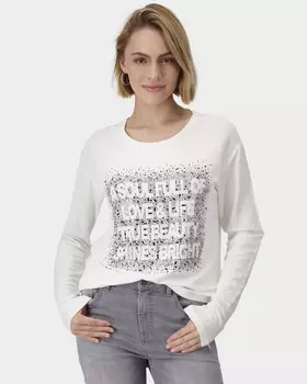 Лонгслив с узором стразами
