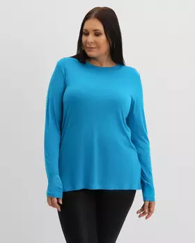 Лонгслив свободного кроя из тенсела с шерстью