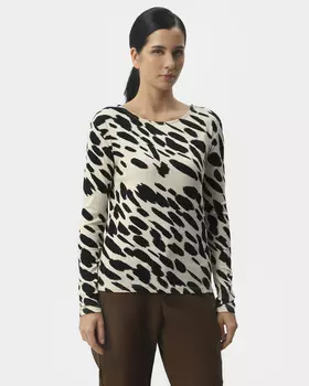 Лонгслив свободного кроя с принтом