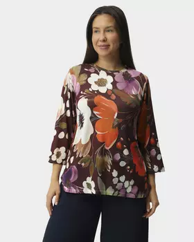 Лонгслив VIOLA с цветочным рисунком