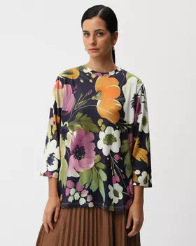 Лонгслив VIOLA с цветочным рисунком