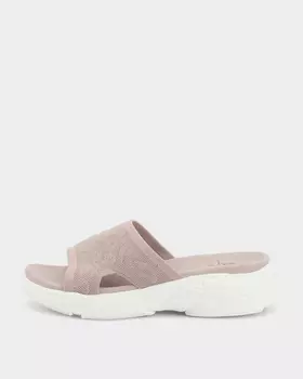 Мюли из эластичного текстиля с фактурной платформой