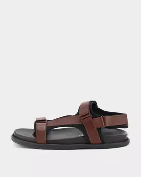 Мужские сандалии из натуральной кожи с застежками-велкро