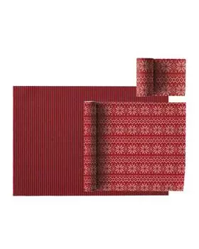 My Drap Набор сервировочных матов и салфеток "Снежинки", р. Безразмера, цвет Без цвета