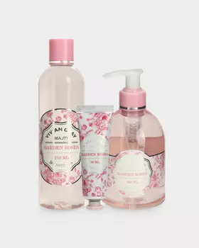 Набор Garden Roses: гель для душа, крем для рук и мыло для рук
