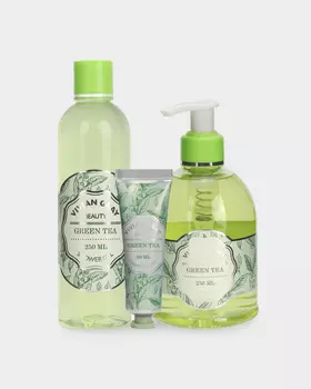 Набор Green Tea: гель для душа, крем для рук и мыло для рук