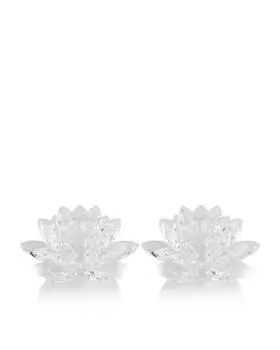 Набор из 2-х подсвечников Кристалл для тонких свечей, р. Безразмера, цвет Прозрачный