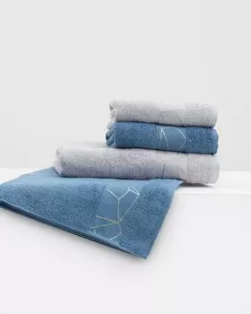 Набор из четырех махровых полотенец «Байкал»: 2 размером 50х90 см и 2 размером 70х140