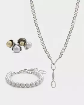 Набор: колье, браслет и кольцо