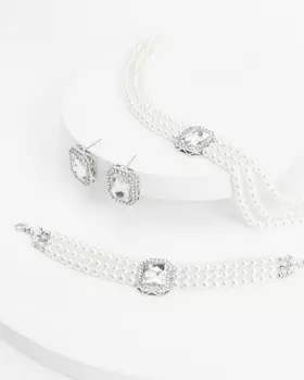 Набор, р. единыйразмер, цвет Серебряный