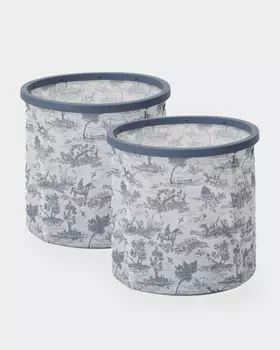 Набор складных корзин для хранения (круглых), 2 шт.