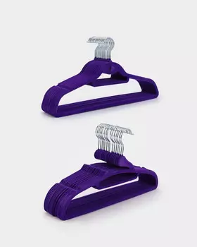 Набор вешалок с флокированным покрытием, 30 штук