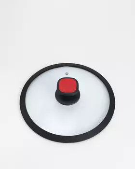 NADOBA GUSTA Стеклянная крышка с силиконовым ободом, 24 см, р. Безразмера, цвет Без цвета