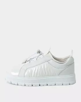 Непромокаемые дутики-полуботинки с эластичной вставкой по канту и шнурком-кулиской с декоративным элементом