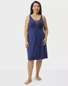 Ночная сорочка из эластичной вискозы с отделкой кружевом