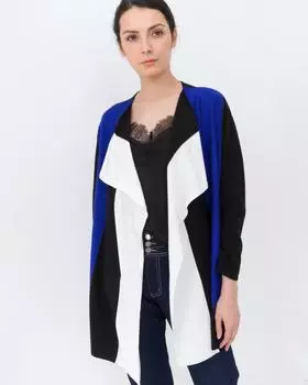 Вязаный кардиган в стиле колор-блокинг