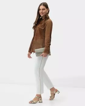 Облегающие брюки из хлопковой ткани стретч