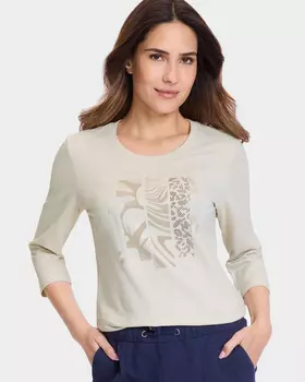 Облегающий лонгслив с круглым вырезом