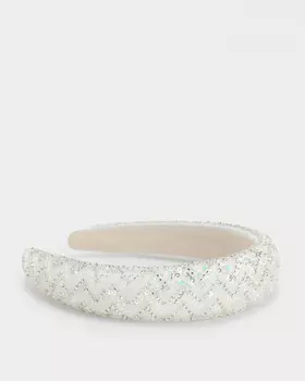 Ободок, украшенный бисером и пайетками