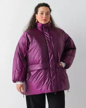 Ультрамодный пуховик оверсайз с натуральным пухом