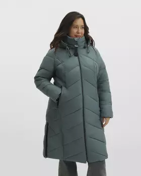 Пальто со съемным регулируемым капюшоном