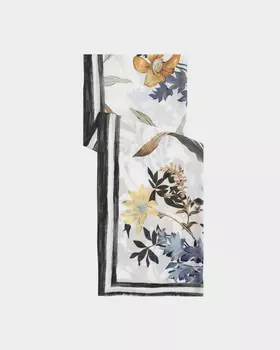 Палантин из вискозы с цветочным принтом