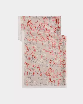 Палантин с принтом и шёлком в составе