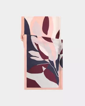 Палантин с принтом и шёлком в составе