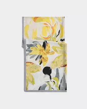 Палантин с принтом и шёлком в составе