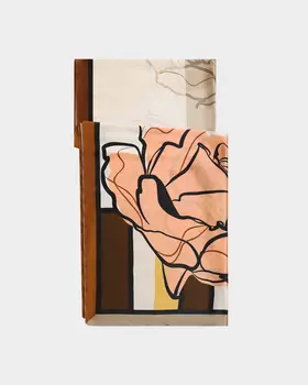 Палантин с принтом и шёлком в составе