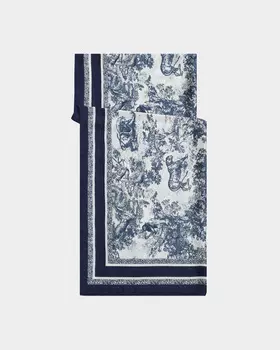 Палантин с принтом и шёлком в составе