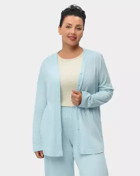 Пижамная блуза из ажурного хлопкового трикотажа