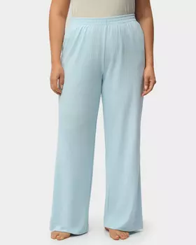 Пижамные брюки из ажурного хлопкового трикотажа