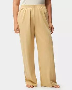 Пижамные брюки из ажурного хлопкового трикотажа