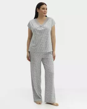Пижамные брюки прямого кроя