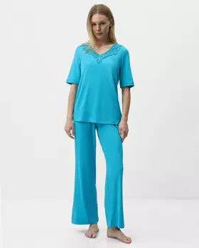 Пижамные брюки рибовой фактуры