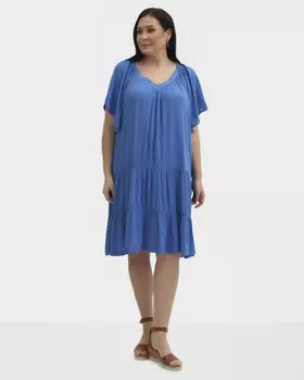 Платье из района с ярусной юбкой с воланами