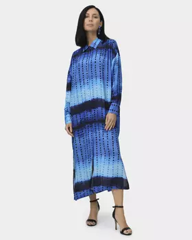 Платье макси с градиентным принтом