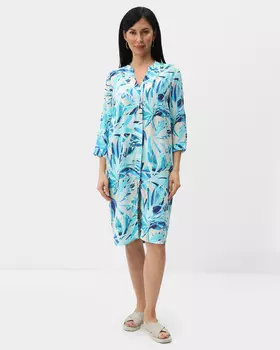 Платье прямого кроя из вискозы