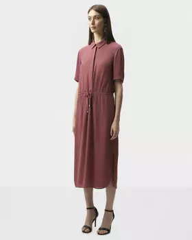 Платье прямого силуэта из вискозы