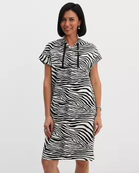 платье, р. 42, цвет Черно-белый