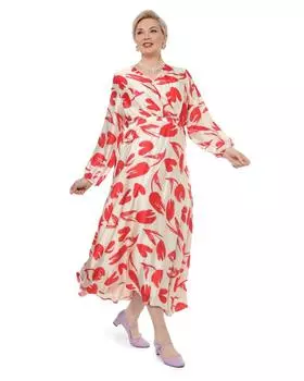 Платье, р. 64, цвет Красный