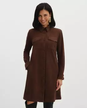 Платье-рубашка прямого кроя