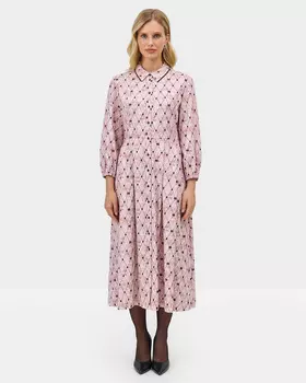 Платье-рубашка с принтом