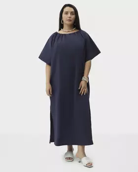 Платье с открытыми плечами из 100% хлопка